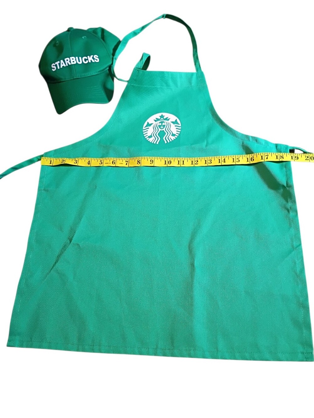 Starbucks Green Barista Apron & Adjustable Logo Hat Set – Uniform Costume - Picture 3 of 10